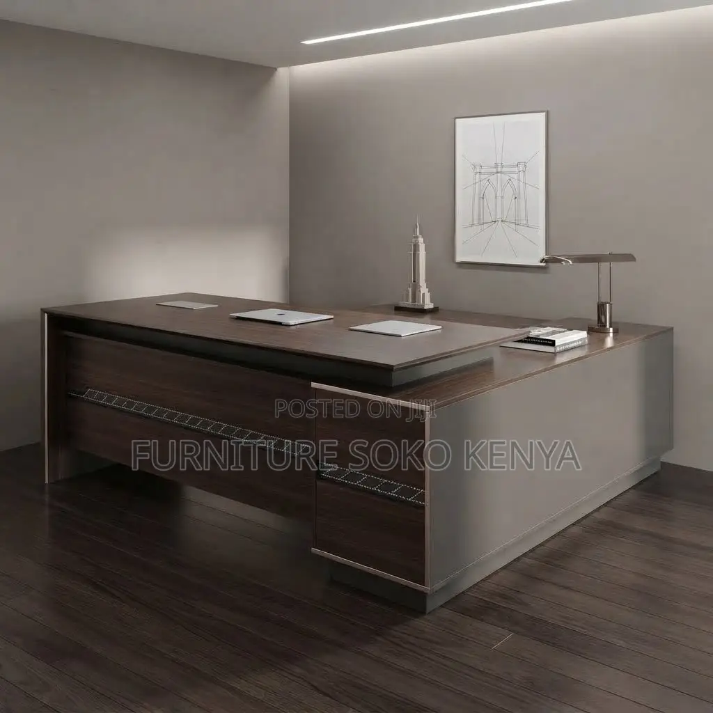 Office Desk; Imported 1800mm Executive Ceo Boss L-Desk