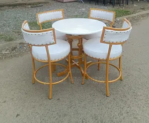Luxury Modern Restaurant Set, With Gold Coated Frame