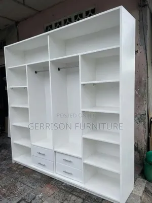Custom Modern White Open Wardrobe Organizer