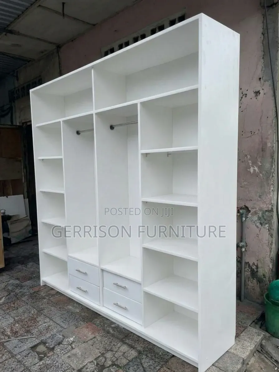 Custom Modern White Open Wardrobe Organizer