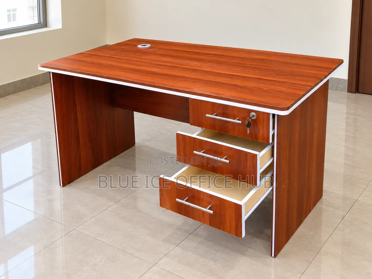 Executive Office Desk With Three Drawers