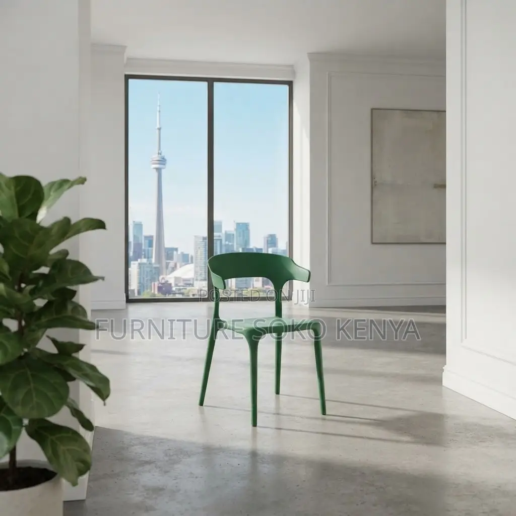 Home Chair; Space Plastic Dining Chair for Compact Homes