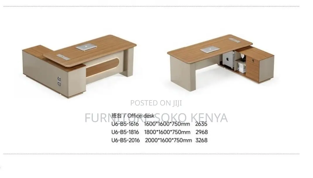 Office Desk; 1.6M Modernized Executive Office Desk