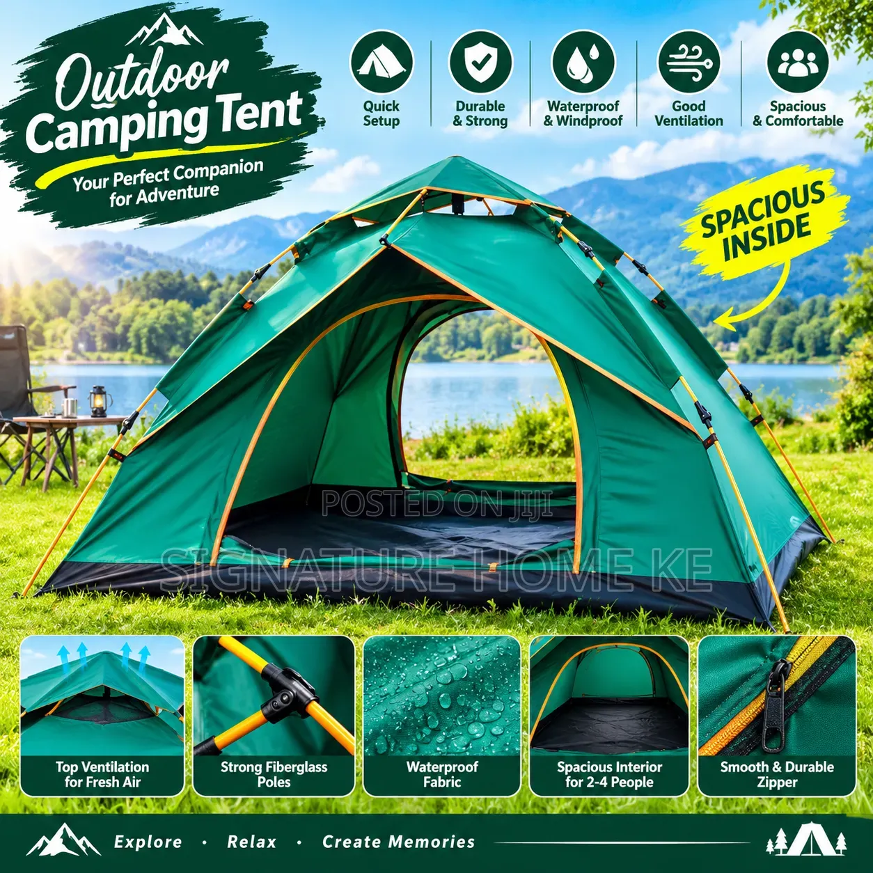 Foldable Outdoor Camping Tent
