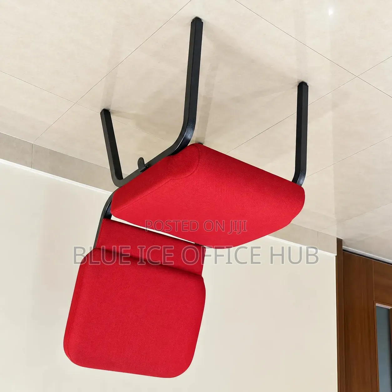 Red Fabric Conference Chair