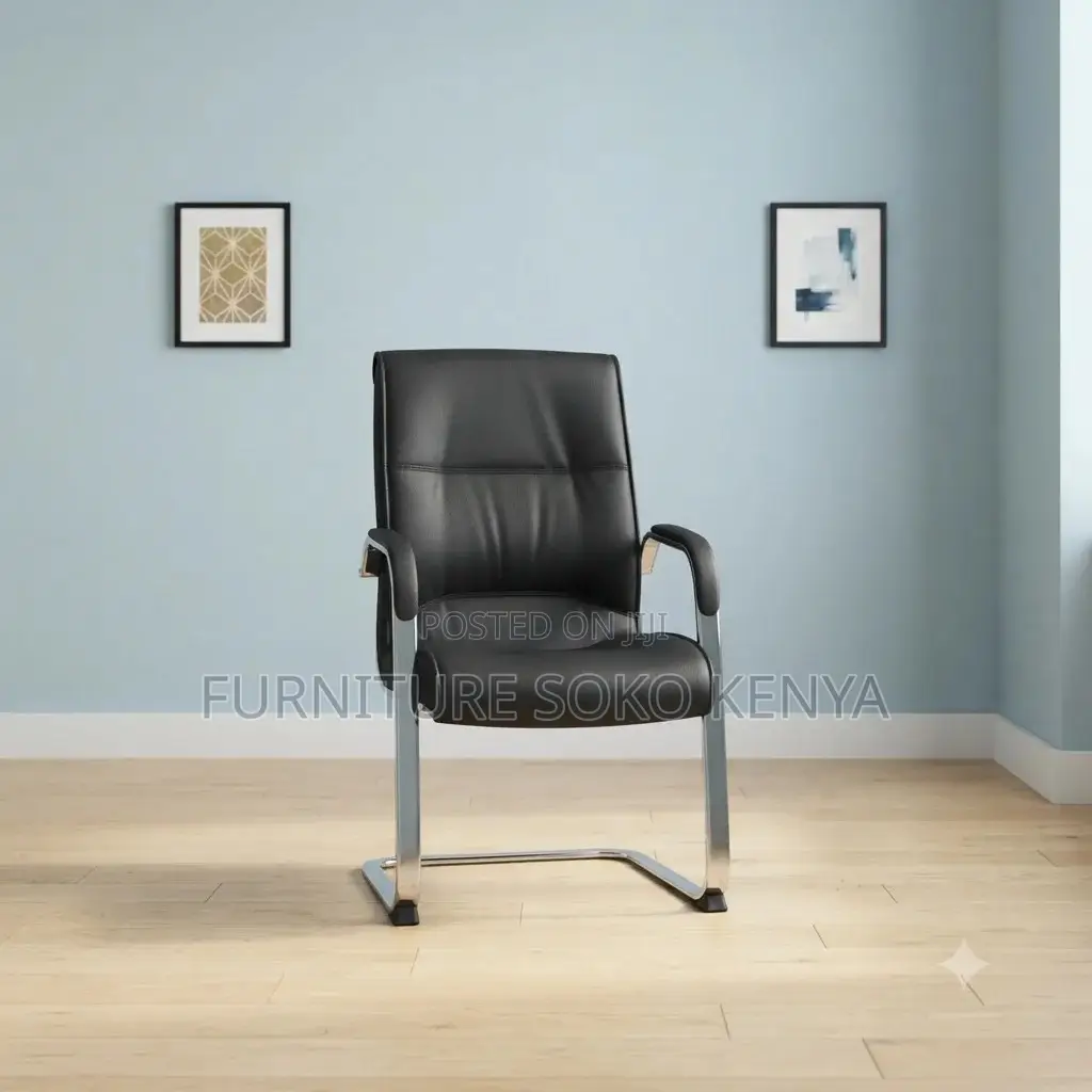 Leather Waiting Chair : Executive Cantilever Office Visitor Chair