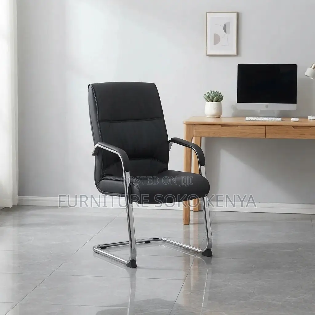 Leather Waiting Chair : Executive Cantilever Office Visitor Chair