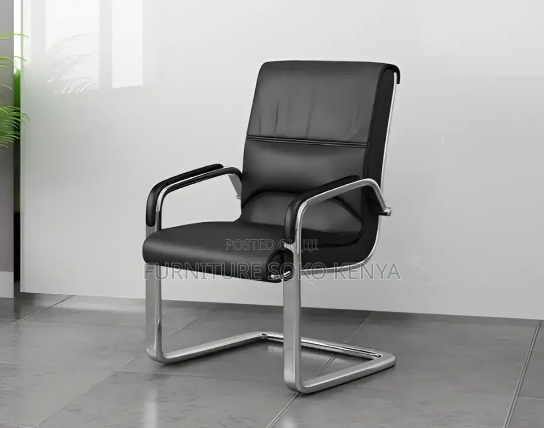 Leather Waiting Chair : Executive Cantilever Office Visitor Chair