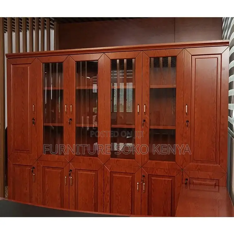 Office Cabinet : Multi-Section Wooden Office Storage Cabinet