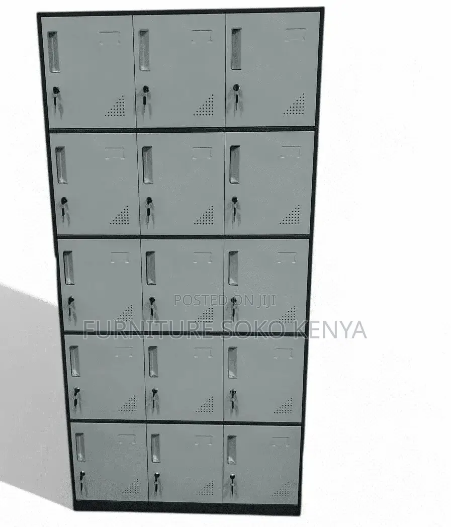Storage Cabinet : 15-Door Steel Locker Cabinet