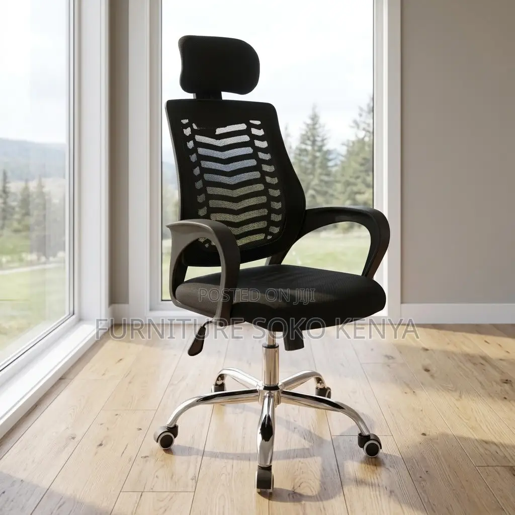 Office Chair; Headrest Mesh Office Breathable Chair