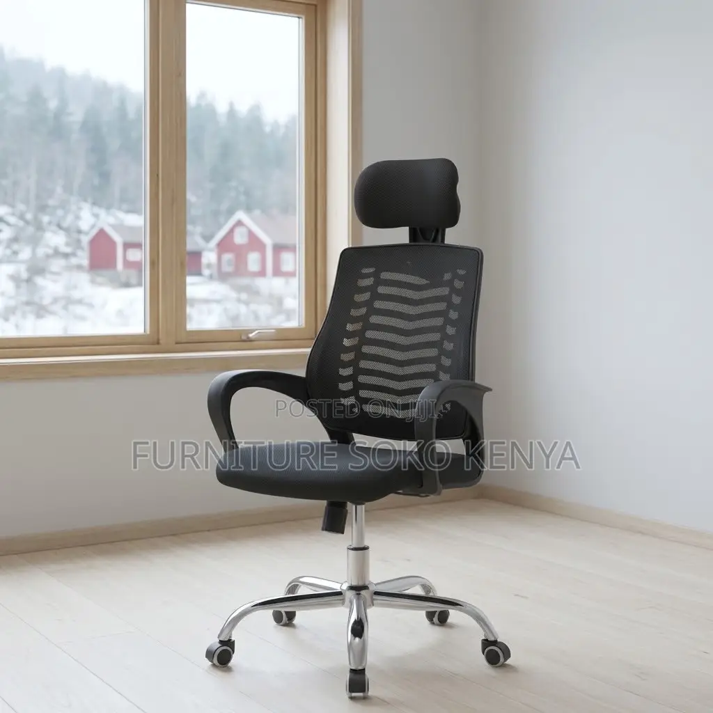 Office Chair; Headrest Mesh Office Breathable Chair