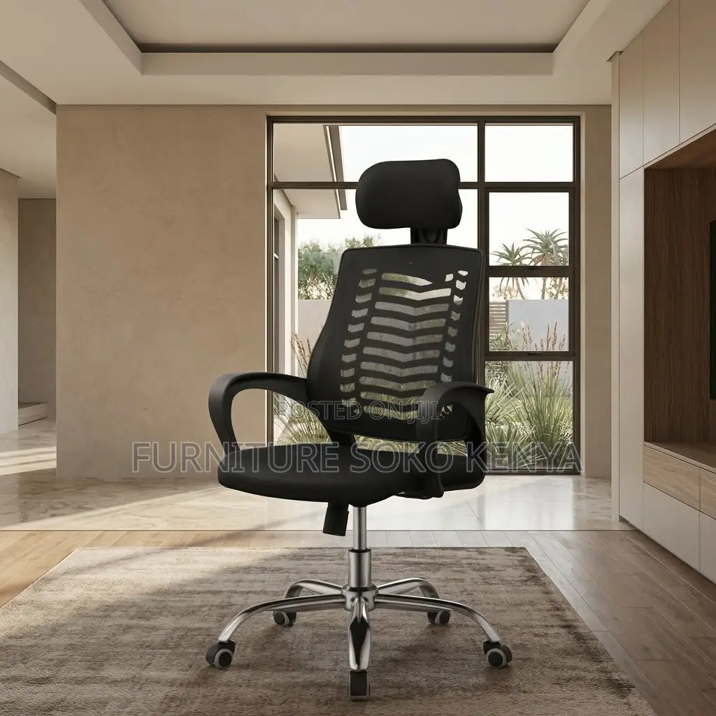 Office Chair; Headrest Mesh Office Breathable Chair
