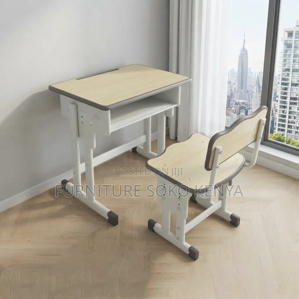 Home Desk; Adjustable Study Table and Chair Set