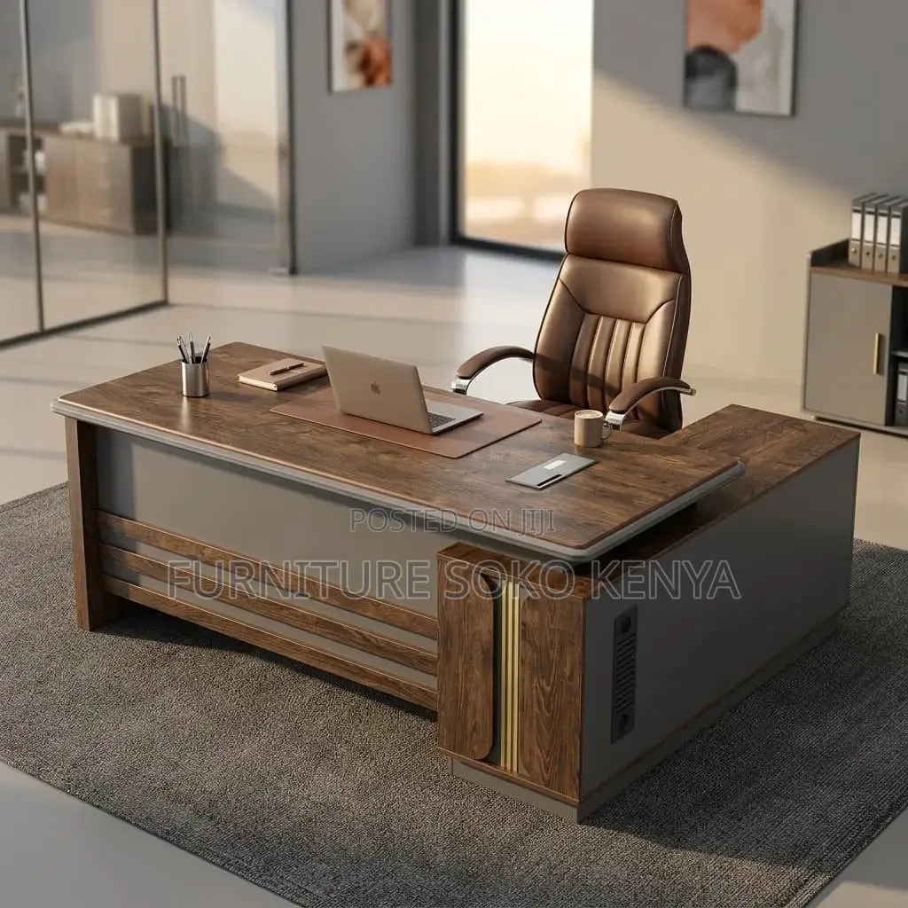 Executive Desk : 1.8M L-Shaped Executive Office Desk