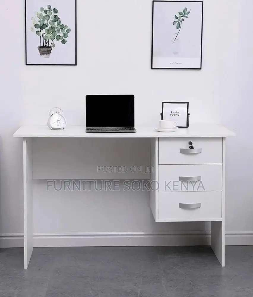 Study Desk : 0.9M White Office & Study Desk