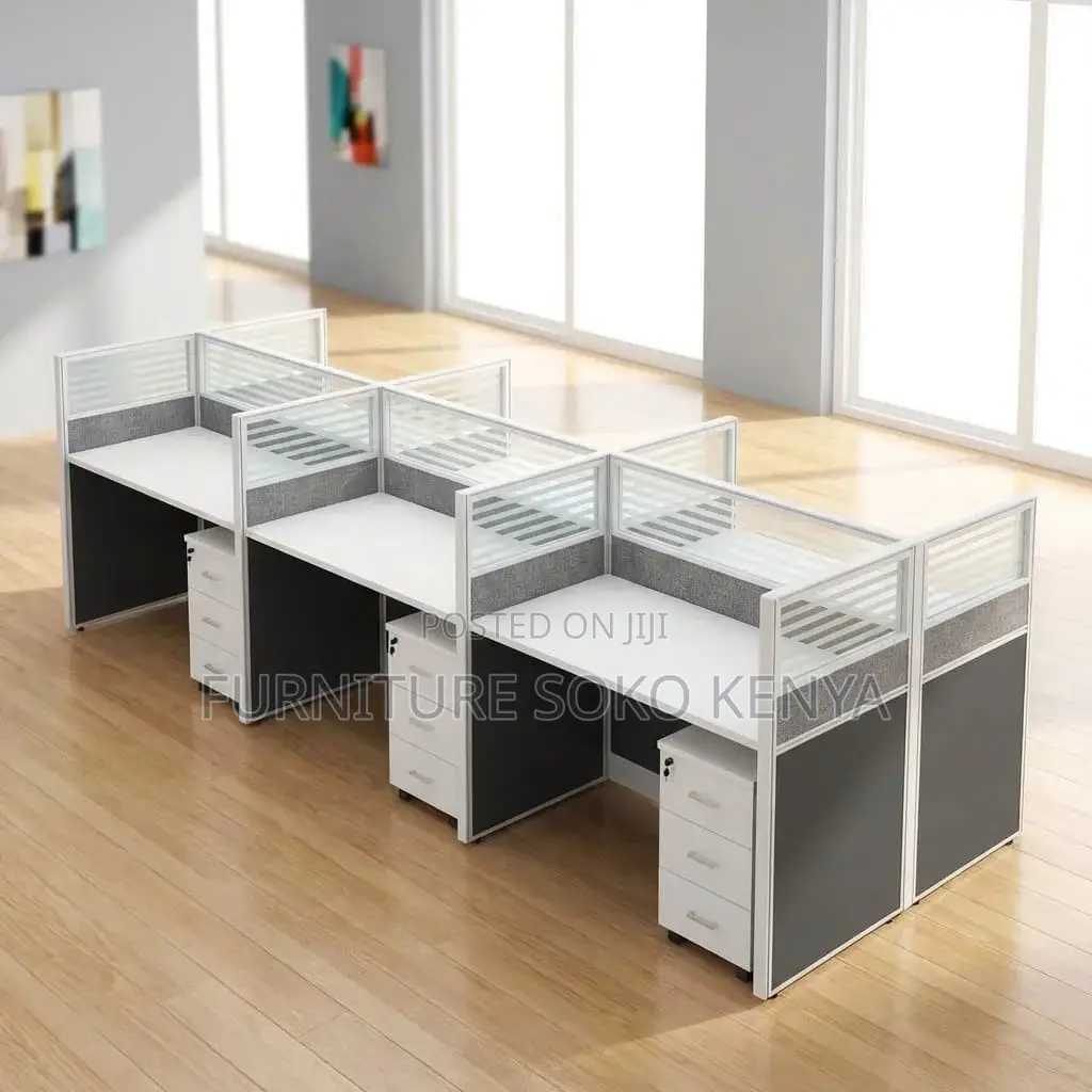 Office Cubicle : 6-Way Modular Office Workstation