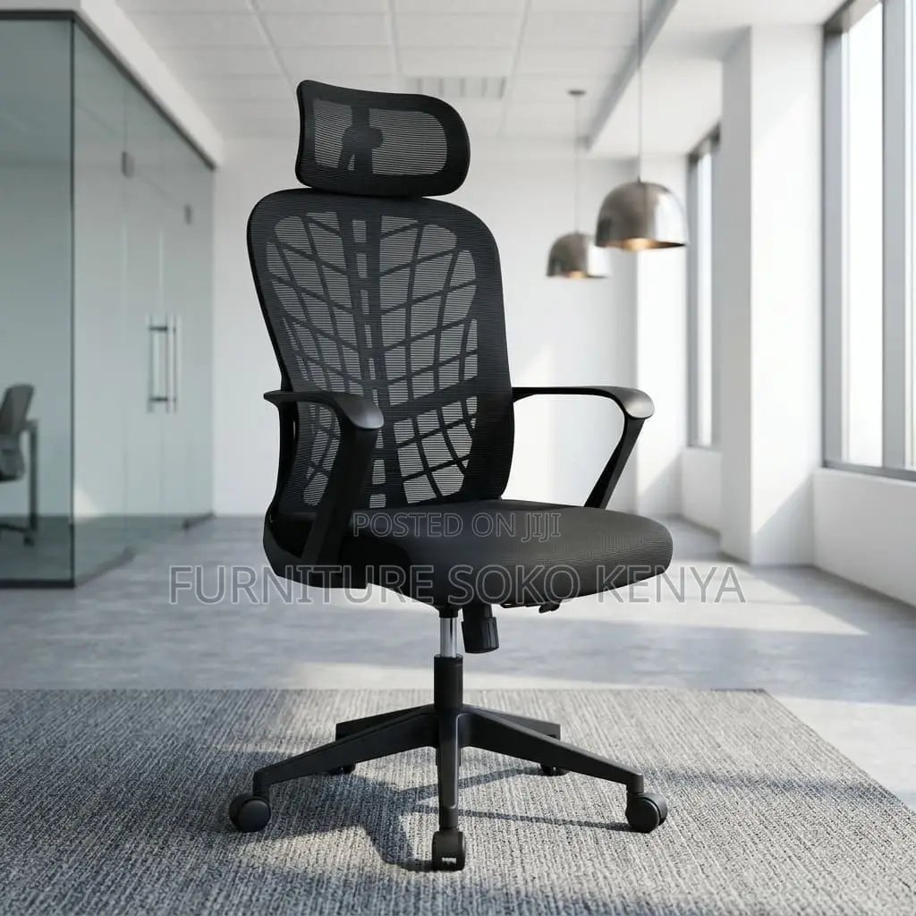 Office Chair : High-Back Spine-Support Ergonomic Mesh Chair