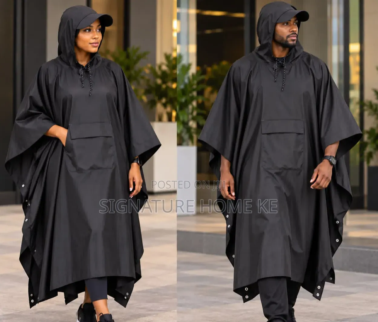 Unisex Adult Rain Coat Poncho With Cap Now Available