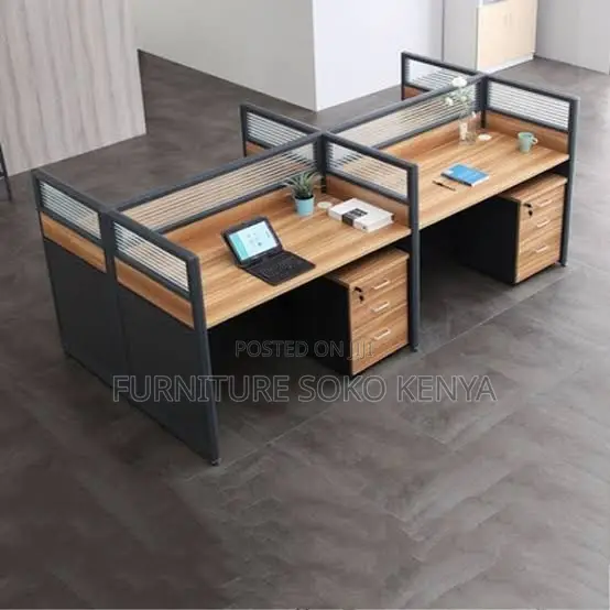 Office Desk : 6-Way Office Workstation With Drawers