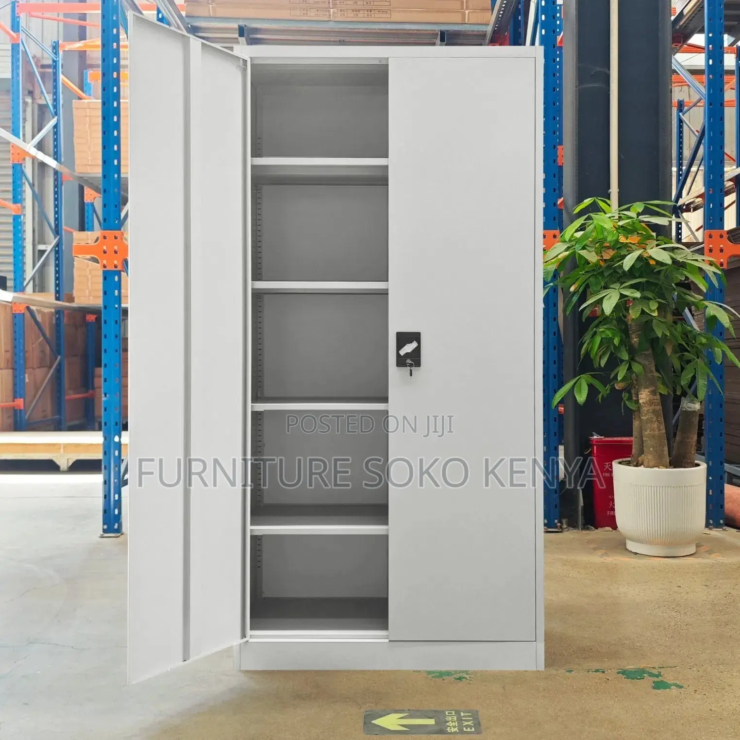 Storage Cabinet : 2-Door Metal Storage Cabinet With Locks