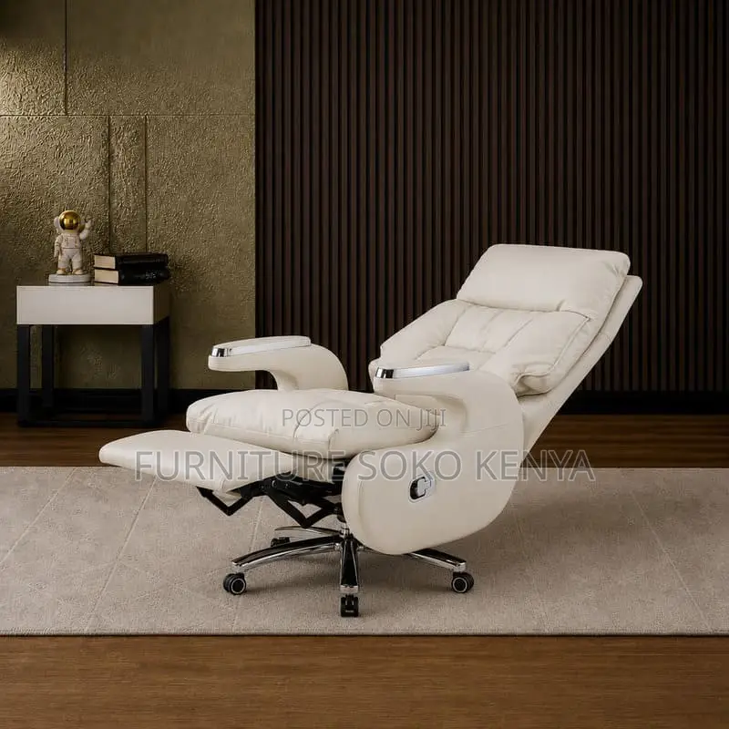 Office Chair : Slate Grey Leatherette Boss Chair