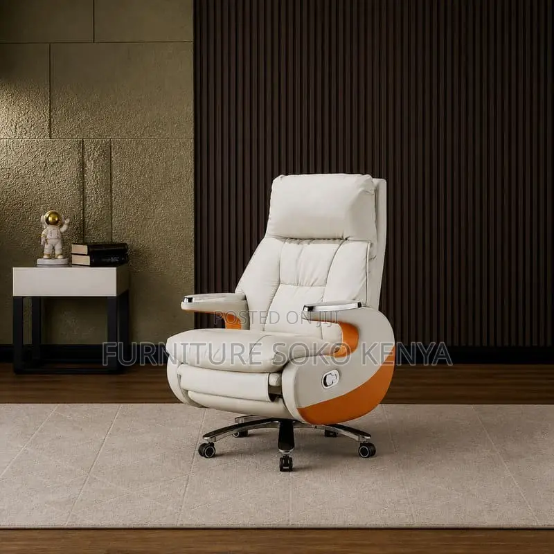 Office Chair : Slate Grey Leatherette Boss Chair