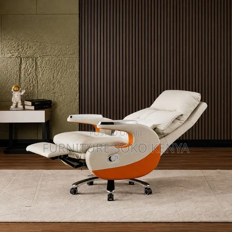 Office Chair : Slate Grey Leatherette Boss Chair