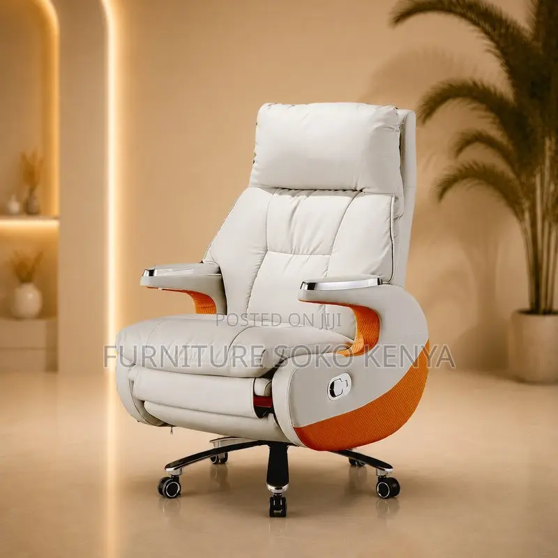 Office Chair : Slate Grey Leatherette Boss Chair