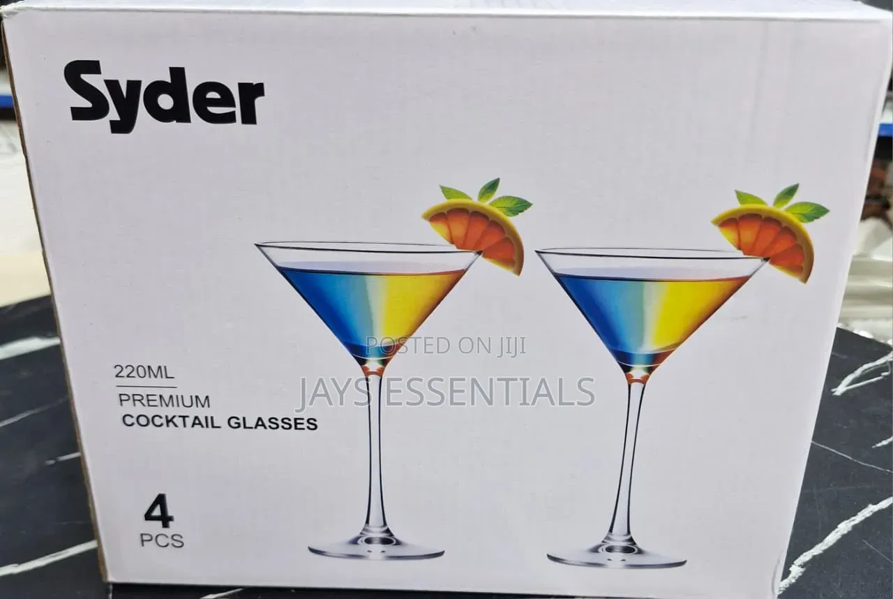 4pc Martini Cocktail Glass Set (220ml)