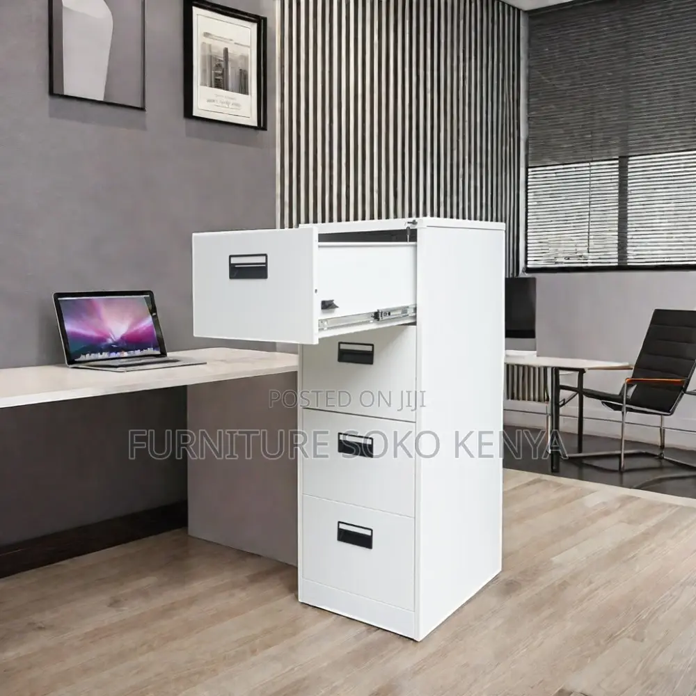 Office Cabinet : Heavy-Duty Cold-Rolled Steel 4-Drawer Cabinet