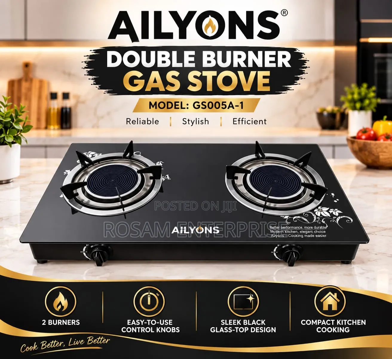 AiLyons 2Burner Infrared