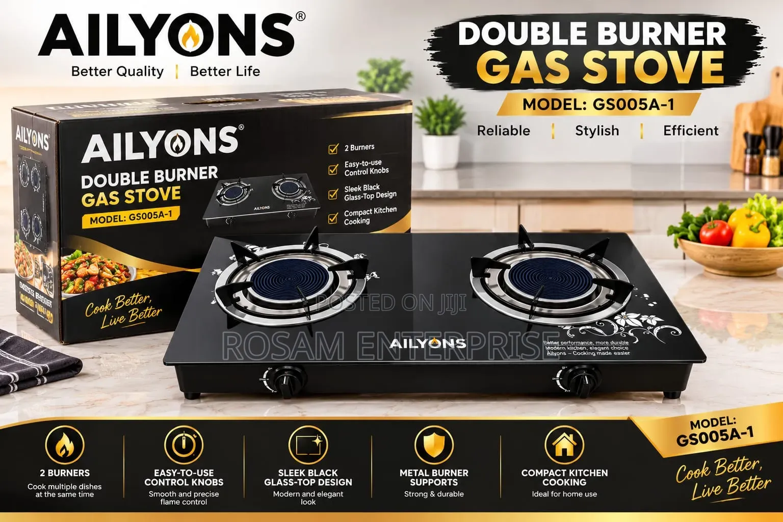 AiLyons 2Burner Infrared