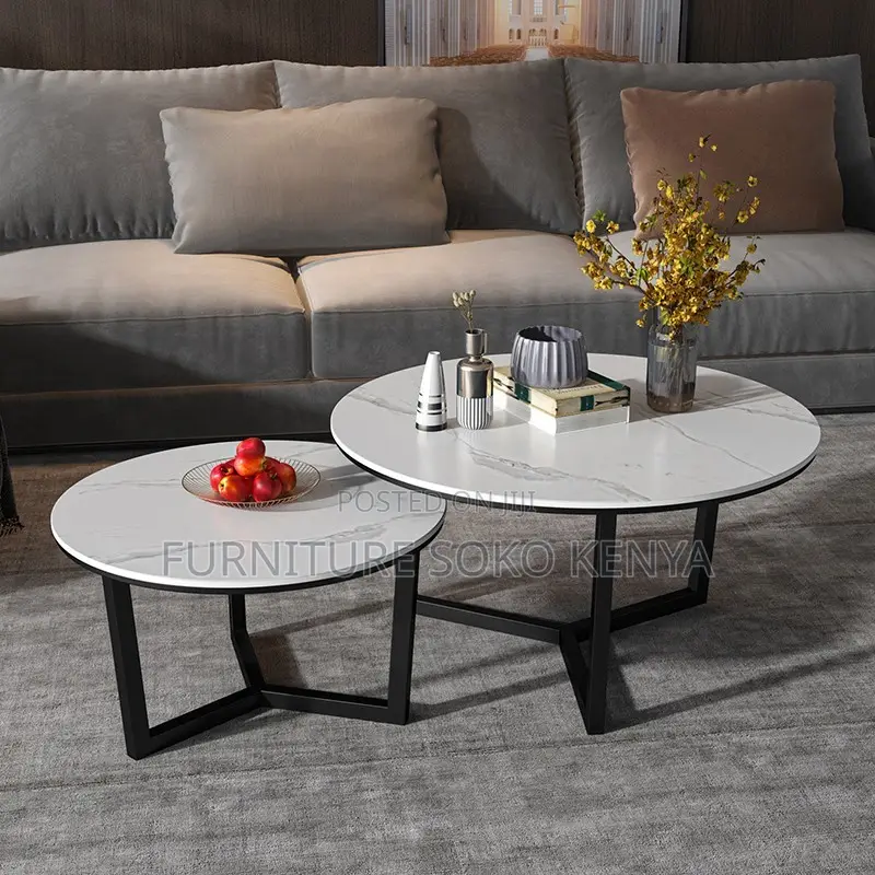 Coffee Table : Modern Round Nesting Coffee Table Set