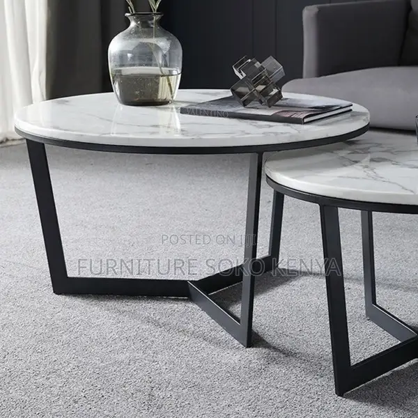 Coffee Table : Modern Round Nesting Coffee Table Set