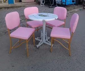 Restaurant Set Pink With Branded Marble Table