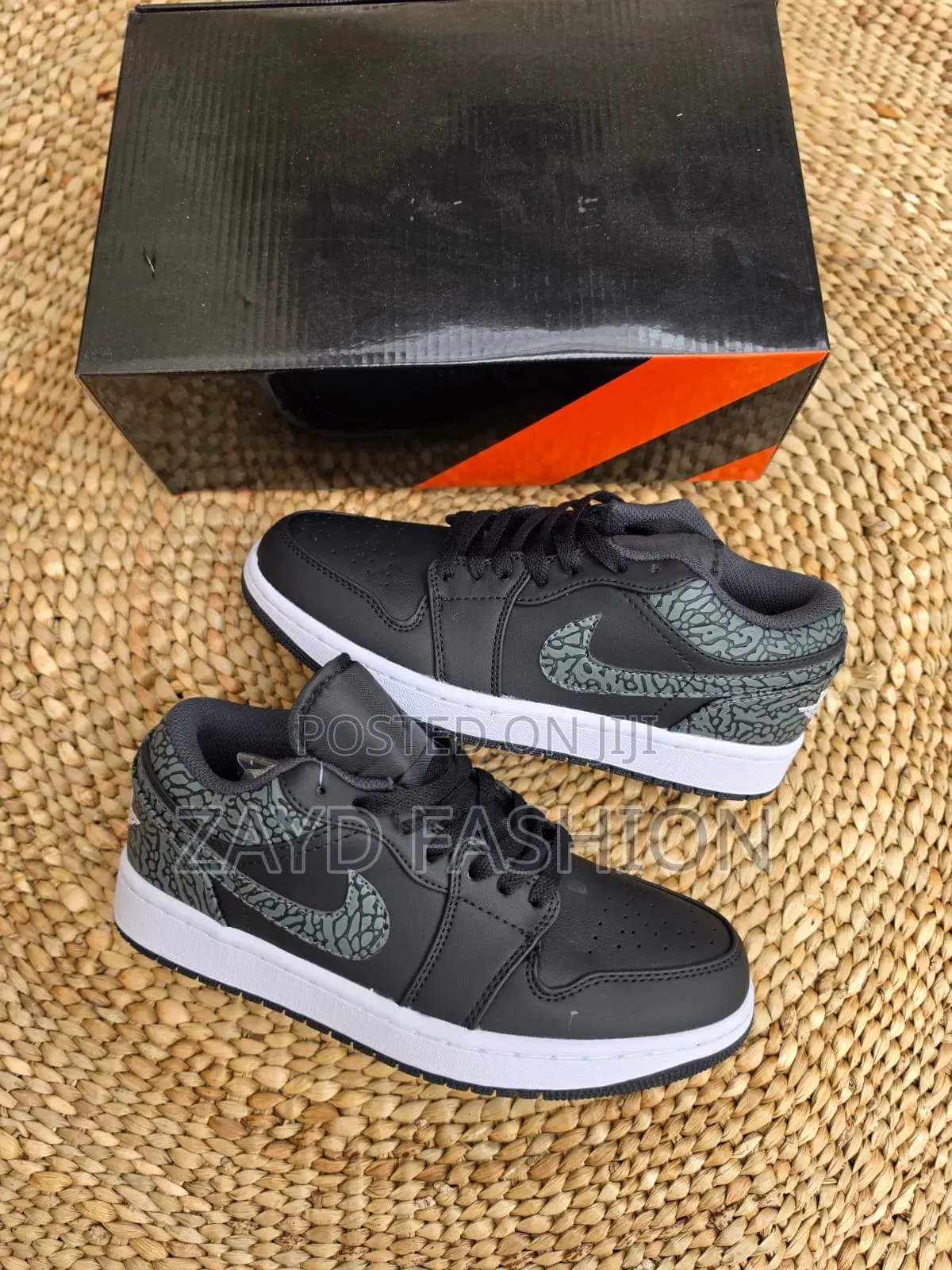 Air Jordan 1 Low Black Elephant