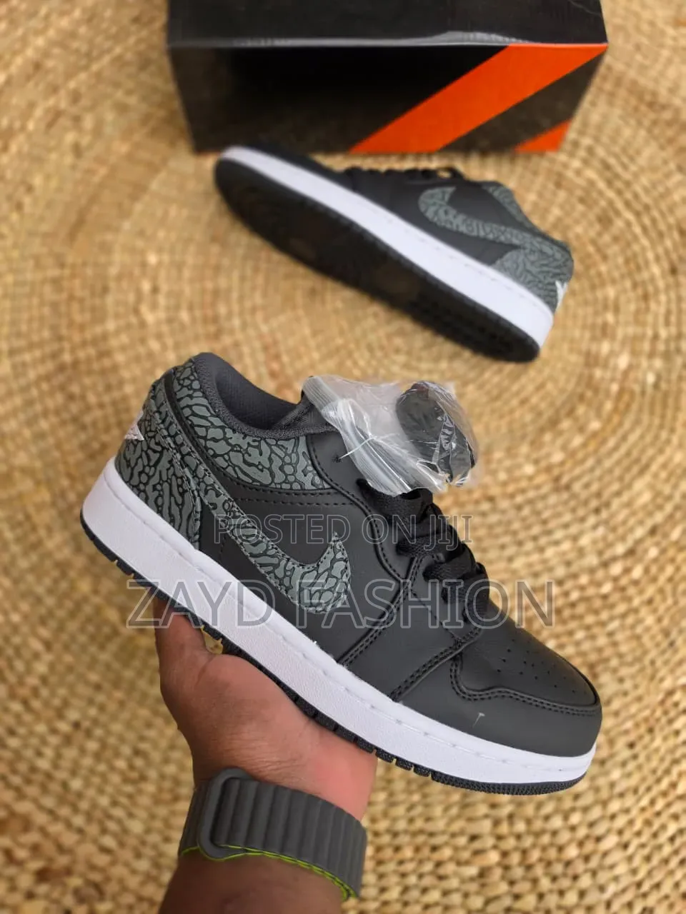 Air Jordan 1 Low Black Elephant