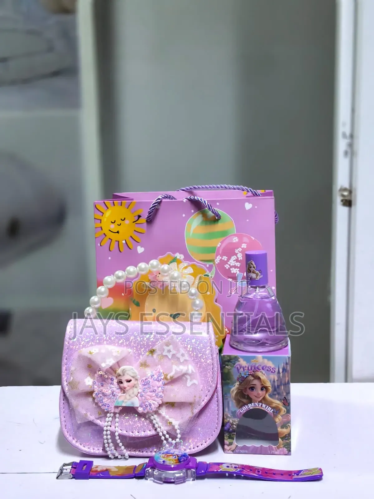 Cartoon Sling Bag & Perfume Girls Gift Set