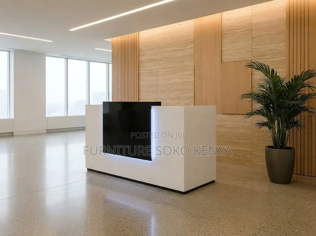 Reception Desk; 160cm White Reception Area Modern Desks