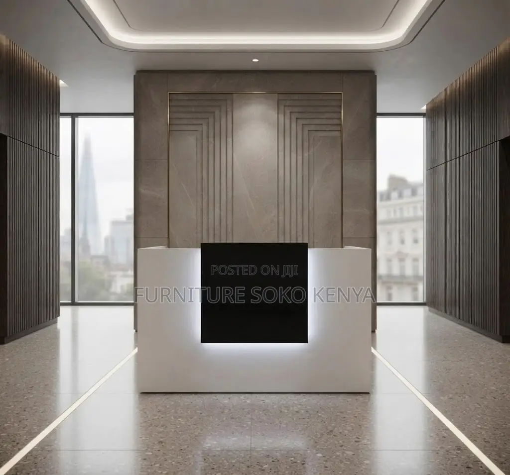 Reception Desk; 160cm White Reception Area Modern Desks