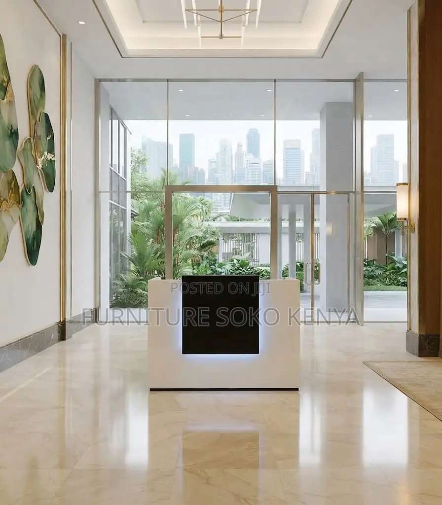 Reception Desk; 160cm White Reception Area Modern Desks
