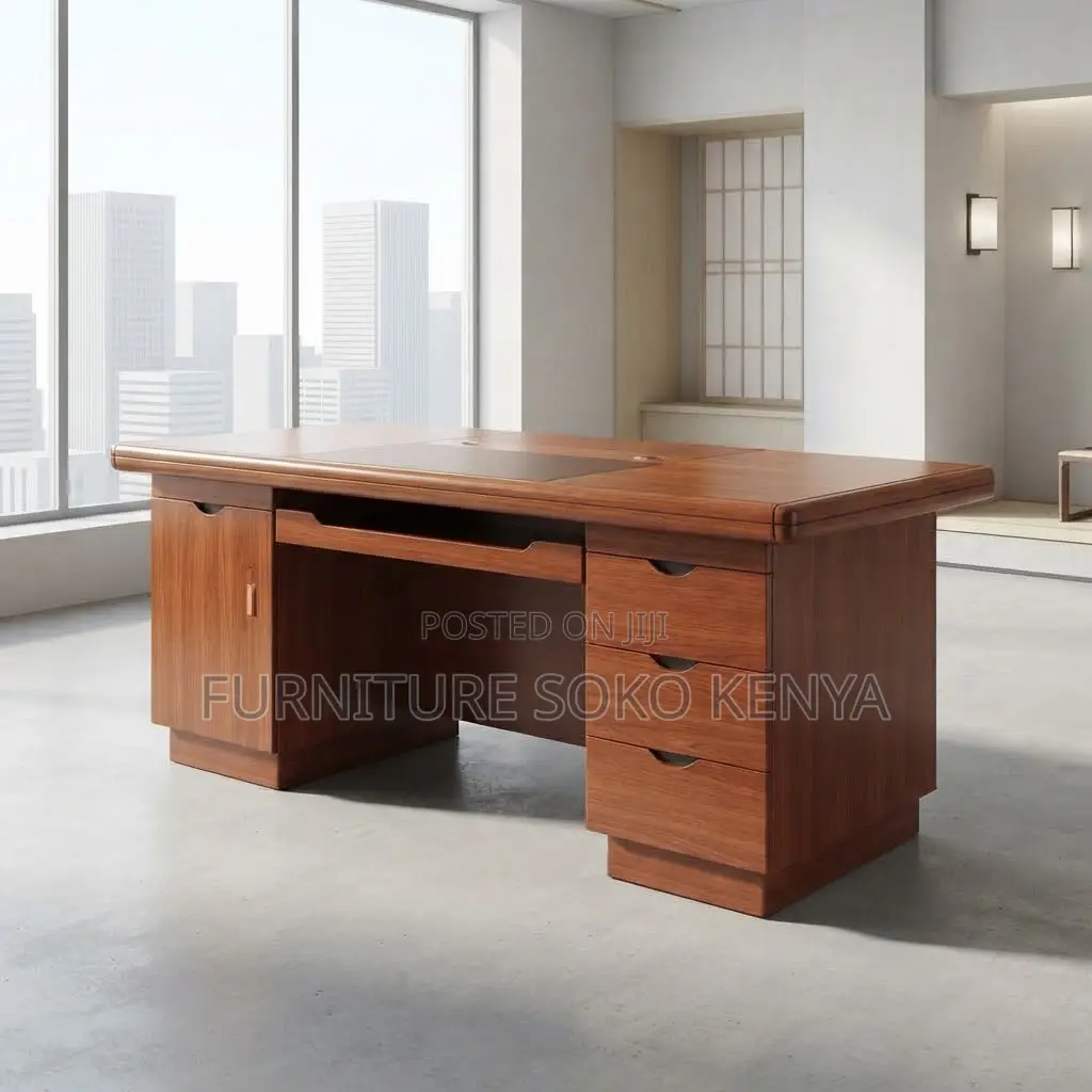 Office Desk:120cm Executive Table With Attached Storage