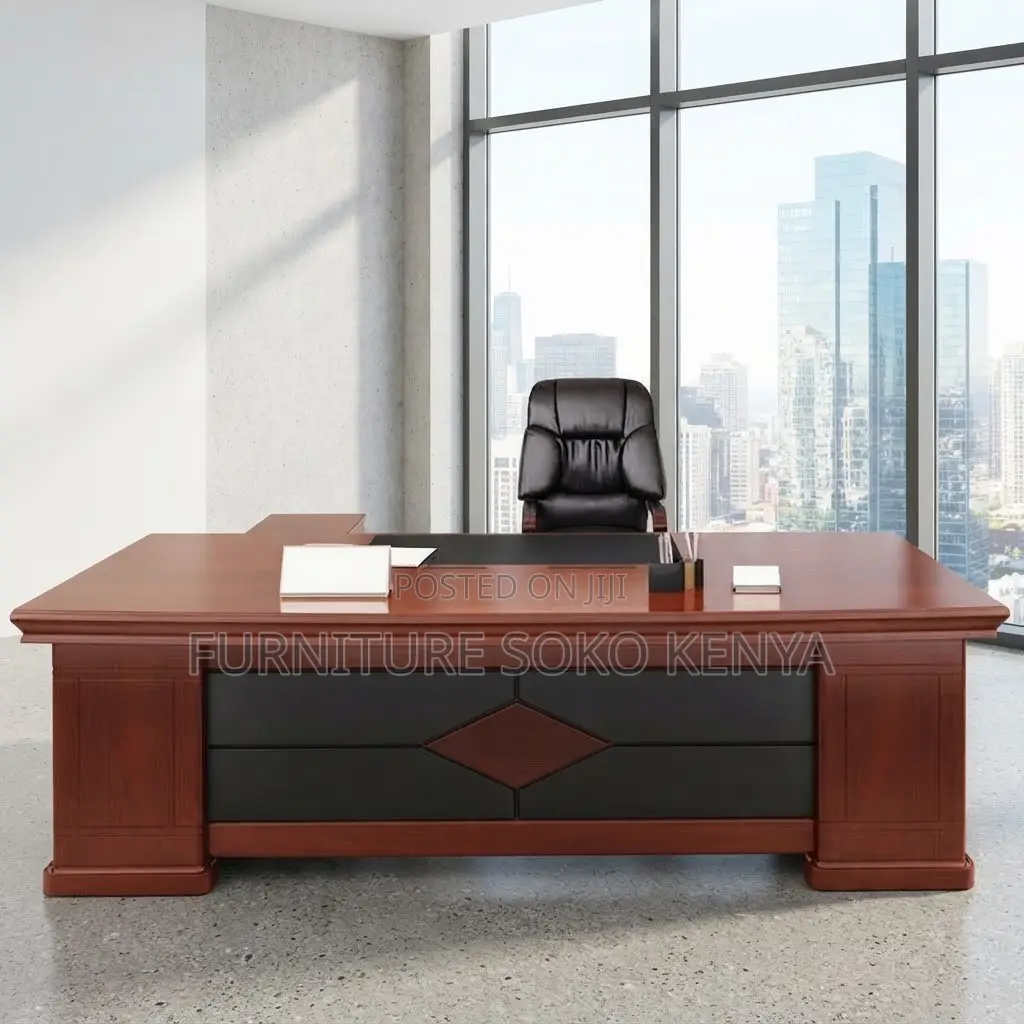 Office Desk; 1800mm --Executive Senators Premium Mahogany Desk