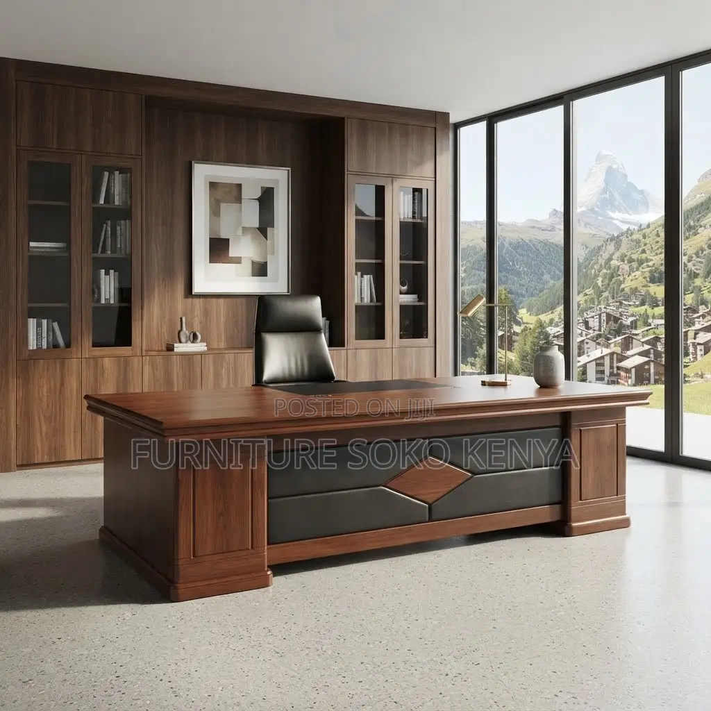 Office Desk; 1800mm --Executive Senators Premium Mahogany Desk