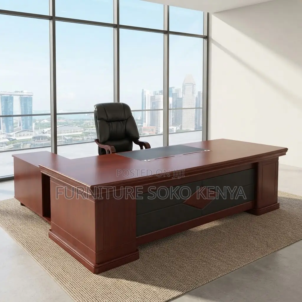 Office Desk; 1800mm --Executive Senators Premium Mahogany Desk