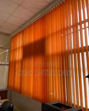 Better-Looking Windows,better Looking Office With Orange Verticalblind