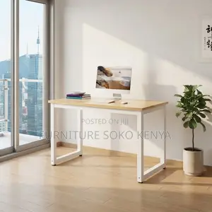 Office Desk; 120cm Computer Desk With Steel Legs