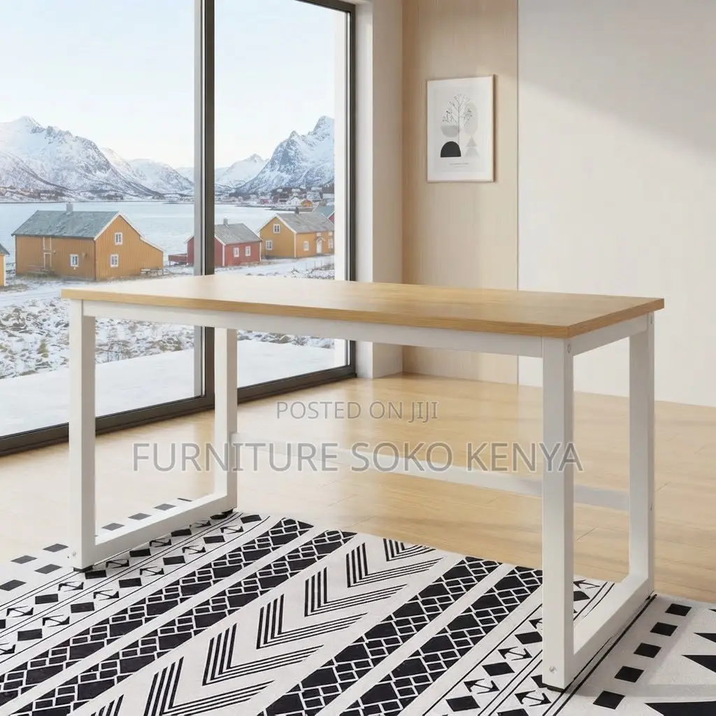 Office Desk; 120cm Computer Desk With Steel Legs