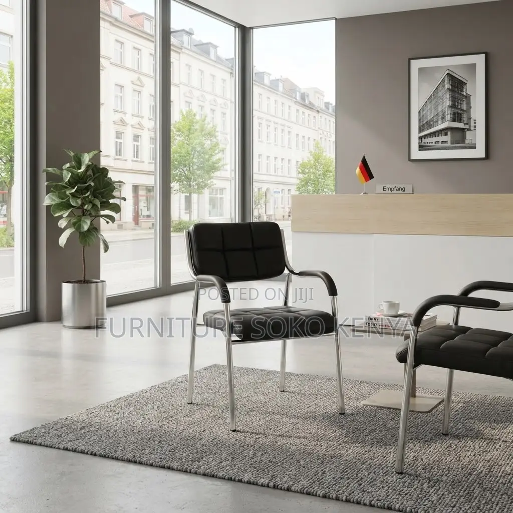 Office Chair: Four Steel Leg Solid Catalina Office Chair